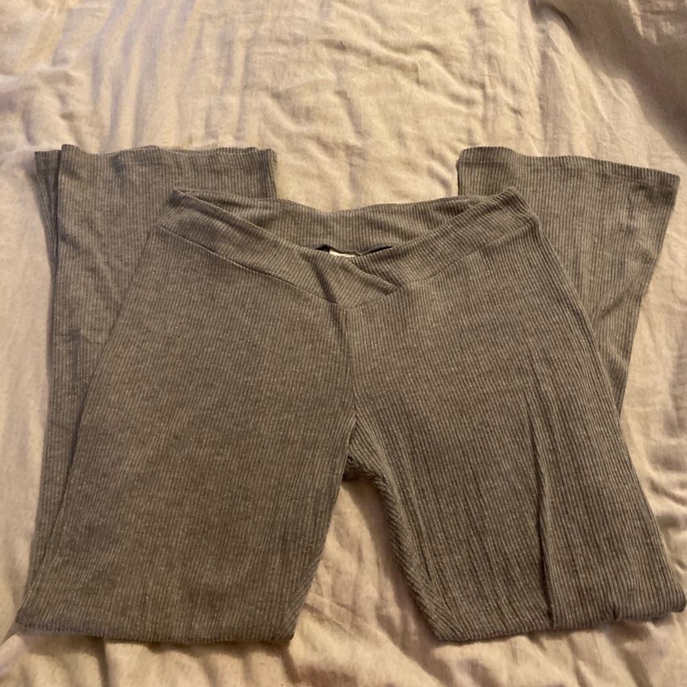 Gray crossover lounge pants